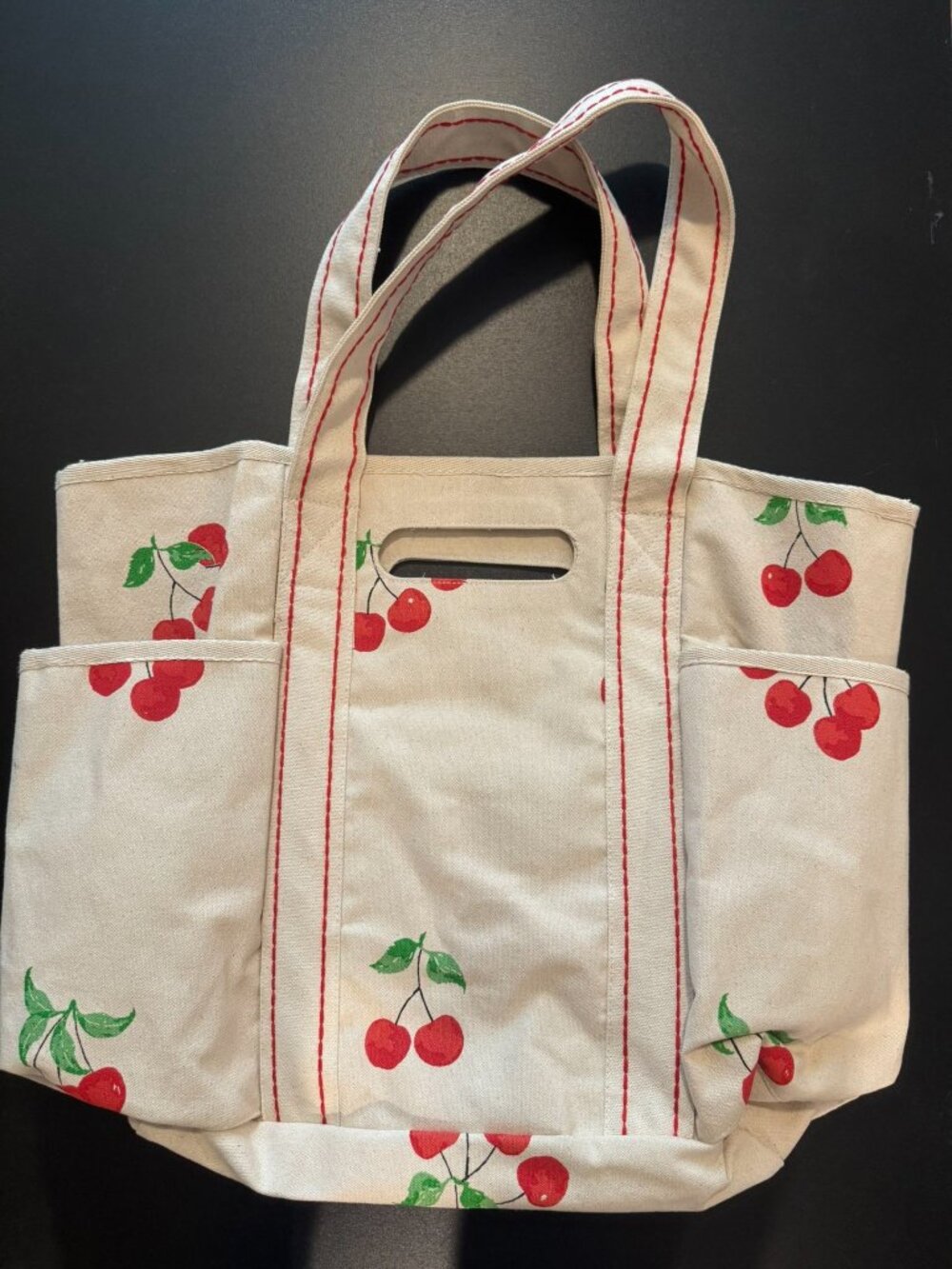 Cherry Canvas Tote Bag - Picture 2 of 5